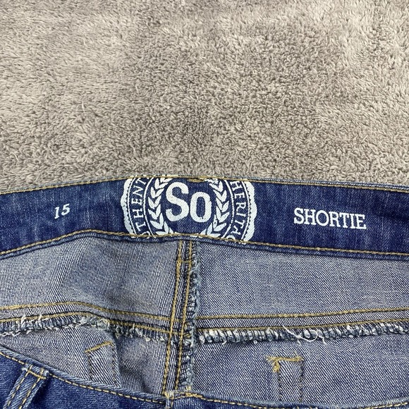 SO Stretch Shorts Womens 15 Blue Low Rise Shortie 2.5 Inch NWT - Picture 7 of 14